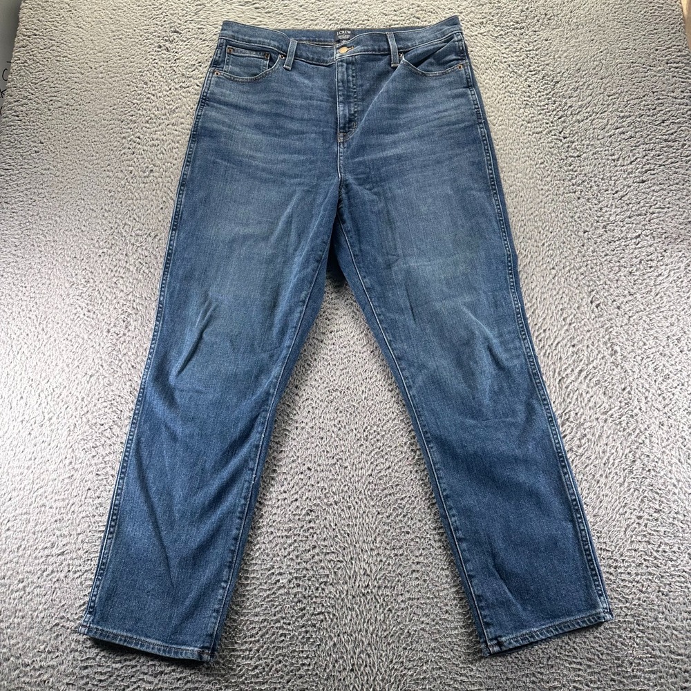 Vintage J.Crew Jeans Womens 36x30 Blue Cotton Denim Straight Classic High Rise